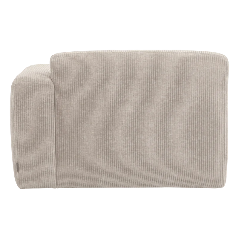 Mojo Base chaise longue element rechts gerippter ecru