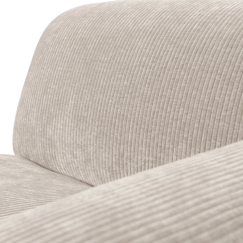 Mojo Base chaise longue element rechts gerippter ecru