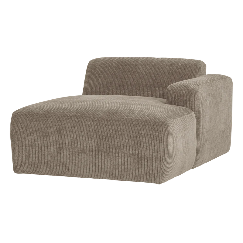 Mojo Base chaise longue element rechts rib dunkelsand