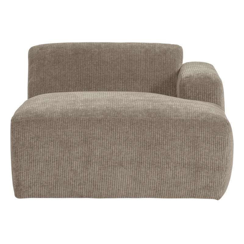 Mojo Base chaise longue element rechts rib dunkelsand