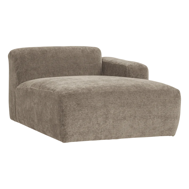 Mojo Base chaise longue element rechts rib dunkelsand