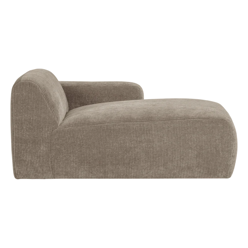 Mojo Base chaise longue element rechts rib dunkelsand