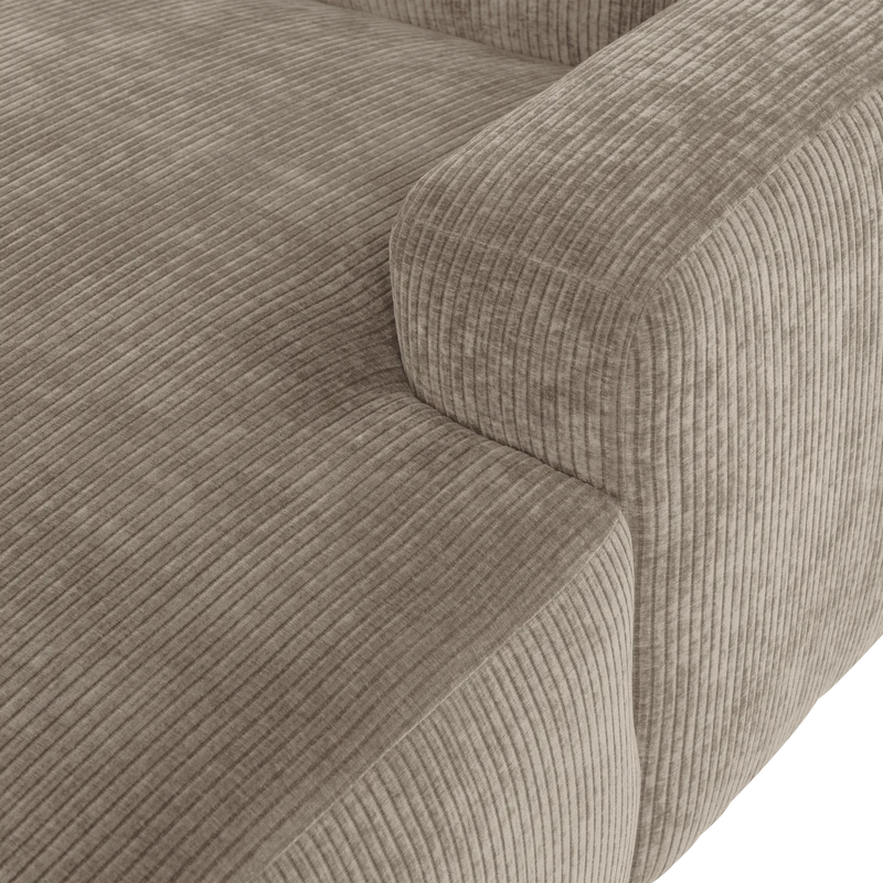 Mojo Base chaise longue element rechts rib dunkelsand