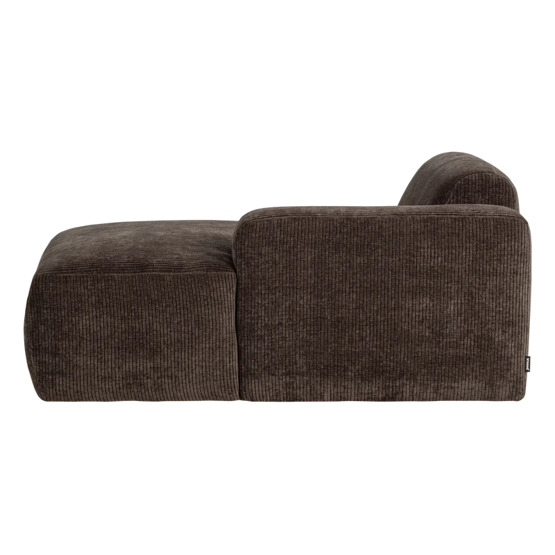 Mojo Base chaise longue element rechts gerippt Braun