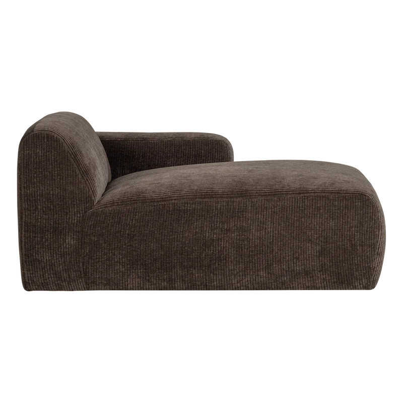 Mojo Base chaise longue element rechts gerippt Braun
