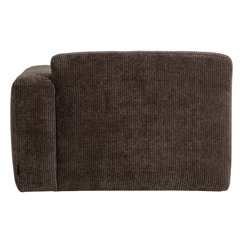 Mojo Base chaise longue element rechts gerippt Braun