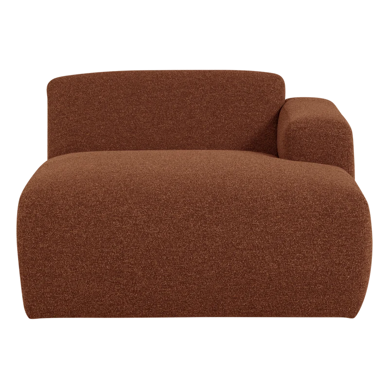 Mojo Base Chaiselongue-Element rechts Bouclé Rostbraun