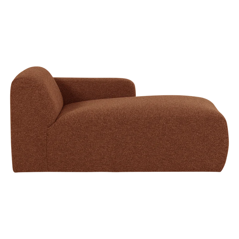 Mojo Base Chaiselongue-Element rechts Bouclé Rostbraun
