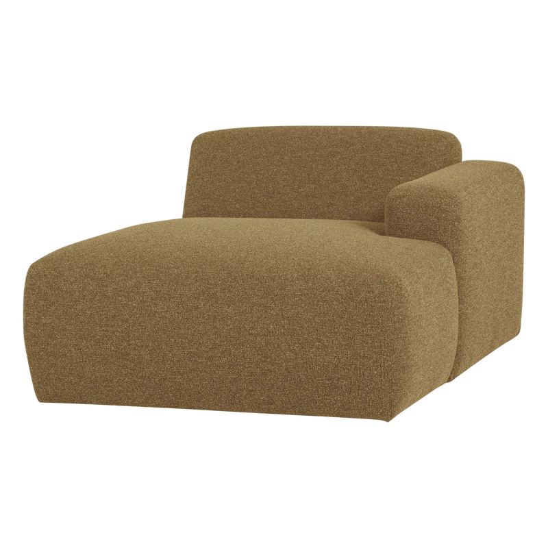 Mojo Base Chaise longue Element rechts Bouclé Gelbraun