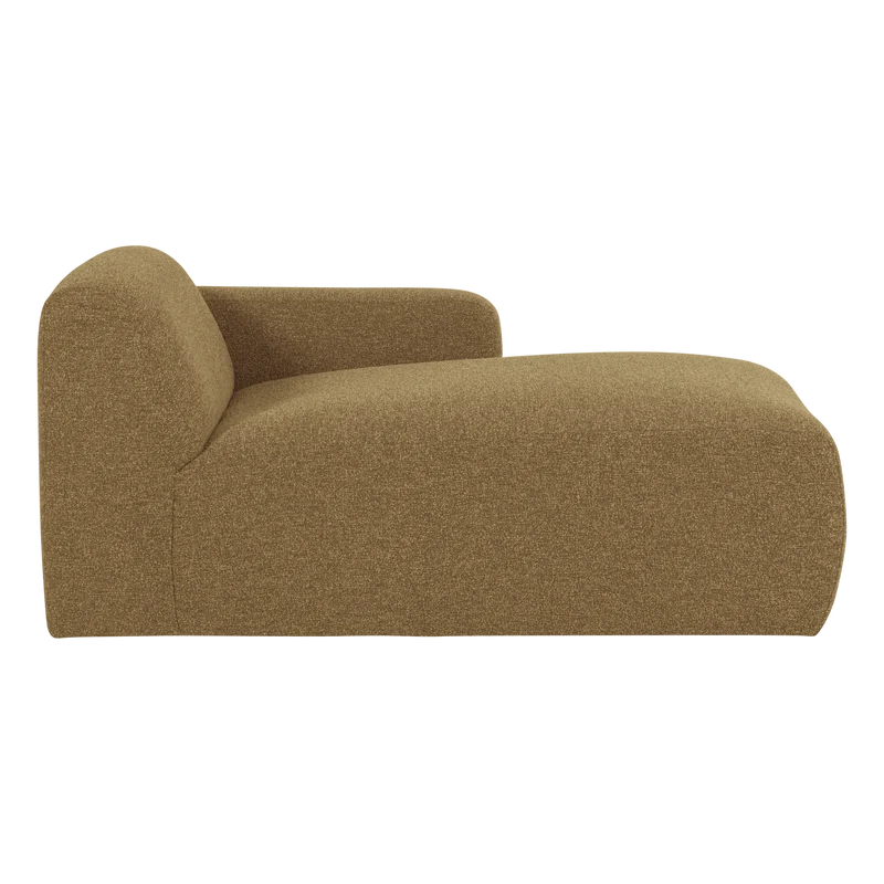 Mojo Base Chaise longue Element rechts Bouclé Gelbraun