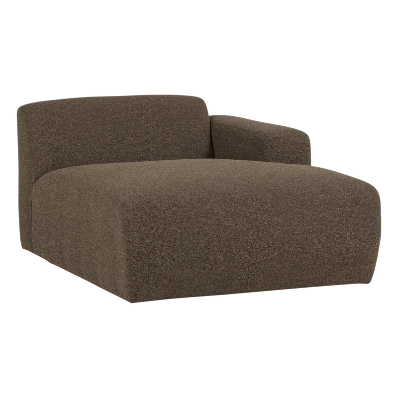 Mojo Base chaise longue element rechts bouclé braun