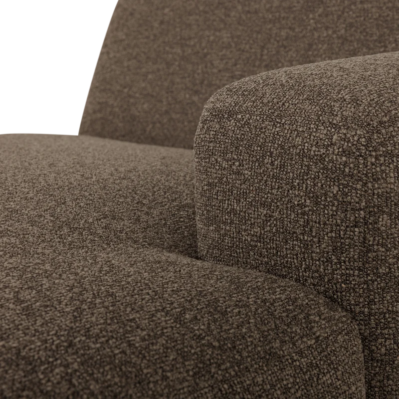 Mojo Base chaise longue element rechts bouclé braun