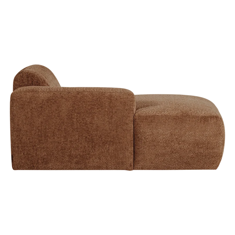 Mojo Base chaise longue element links wolle rostbraun