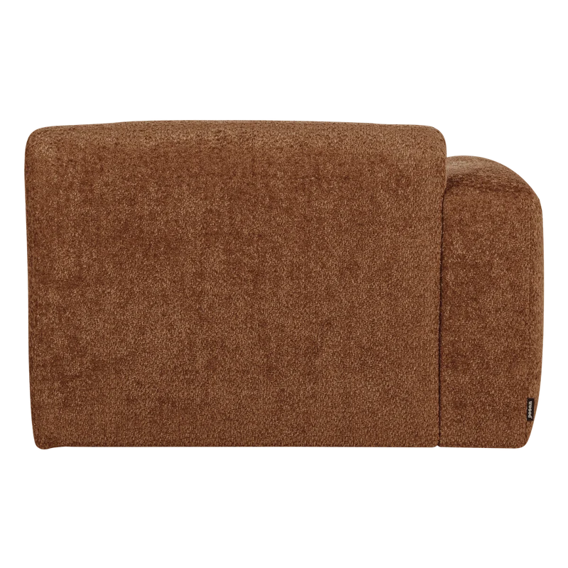 Mojo Base chaise longue element links wolle rostbraun