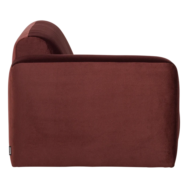 Mojo Base 2-Sitzer-Element Armlehne links Samt Kaffeebraun