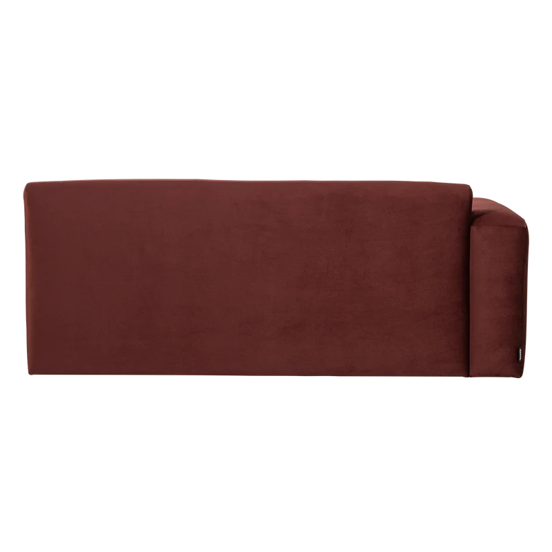 Mojo Base 2-Sitzer-Element Armlehne links Samt Kaffeebraun