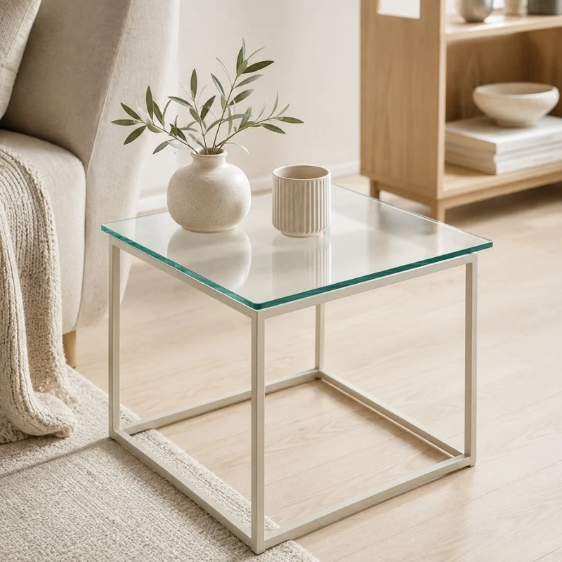 Glasplatte TERRY 40x40cm gehärtetes 8mm Glas Servierplatte