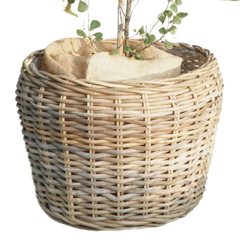 Natur Rattankorb GINI Natural Grey ca.40cm Pflanzkorb Übertopf