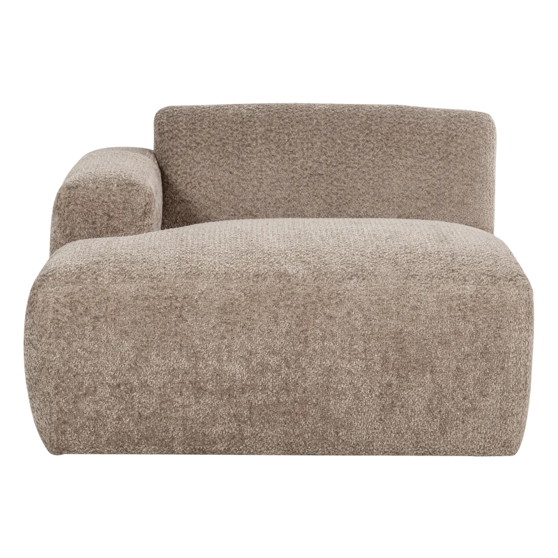 Mojo Base chaise longue element links wolle dunkelsand
