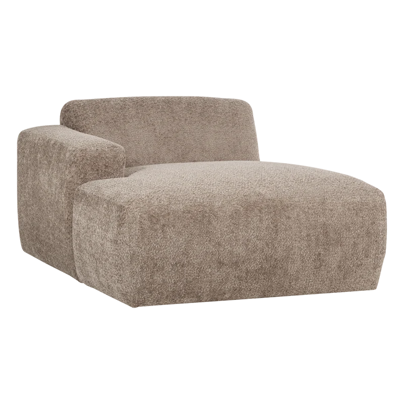Mojo Base chaise longue element links wolle dunkelsand