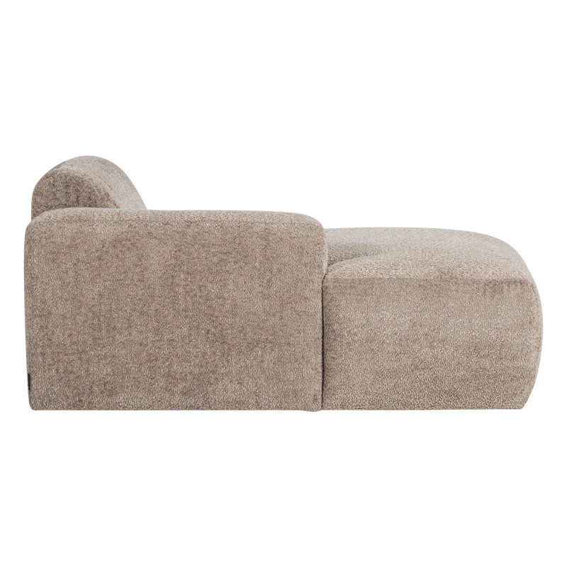 Mojo Base chaise longue element links wolle dunkelsand