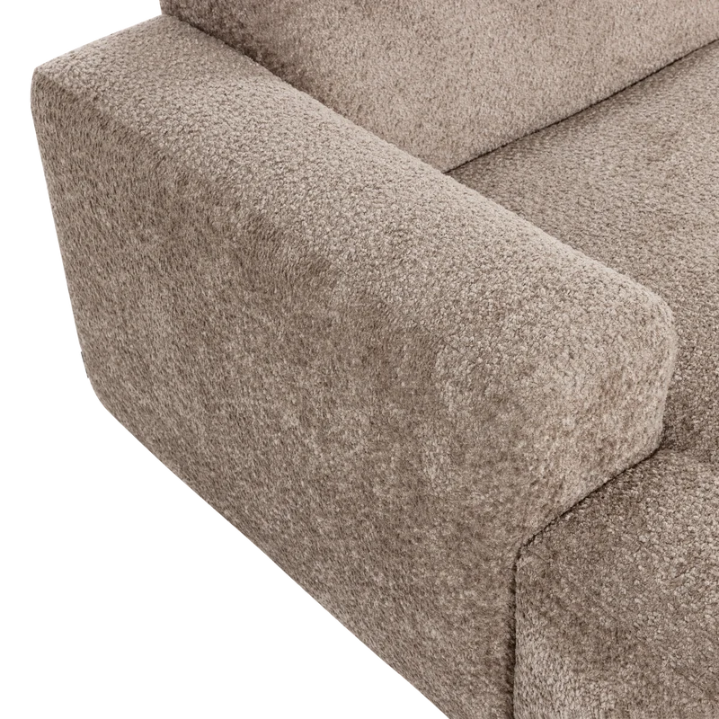 Mojo Base chaise longue element links wolle dunkelsand
