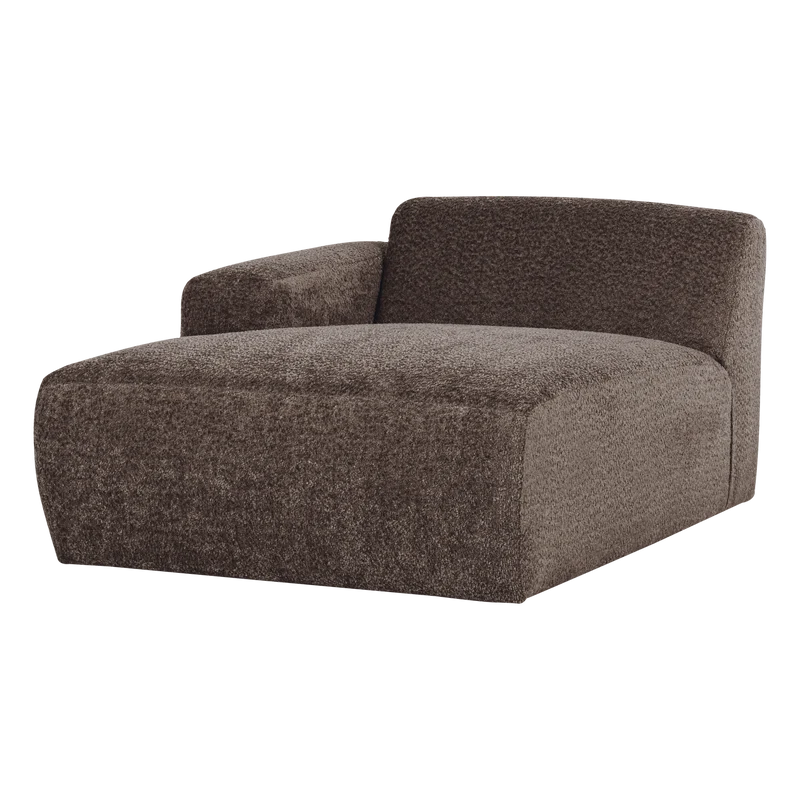 Mojo Base chaise longue element links Wolle Braun