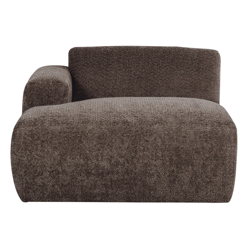 Mojo Base chaise longue element links Wolle Braun