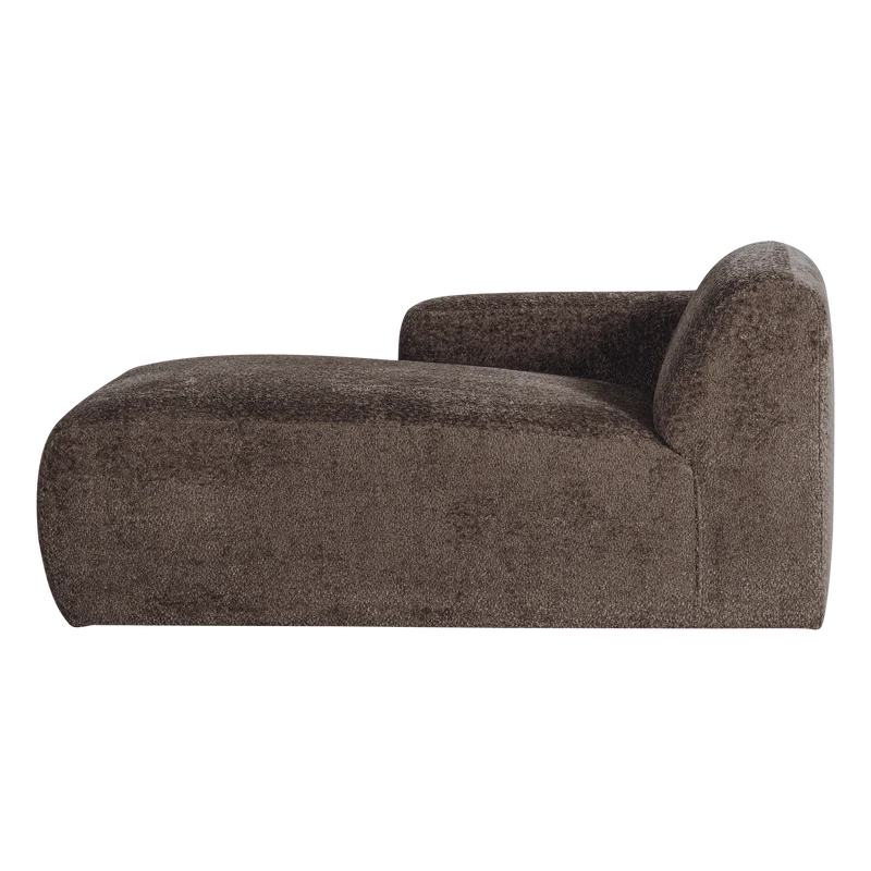 Mojo Base chaise longue element links Wolle Braun