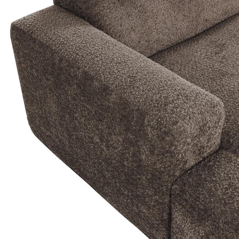Mojo Base chaise longue element links Wolle Braun