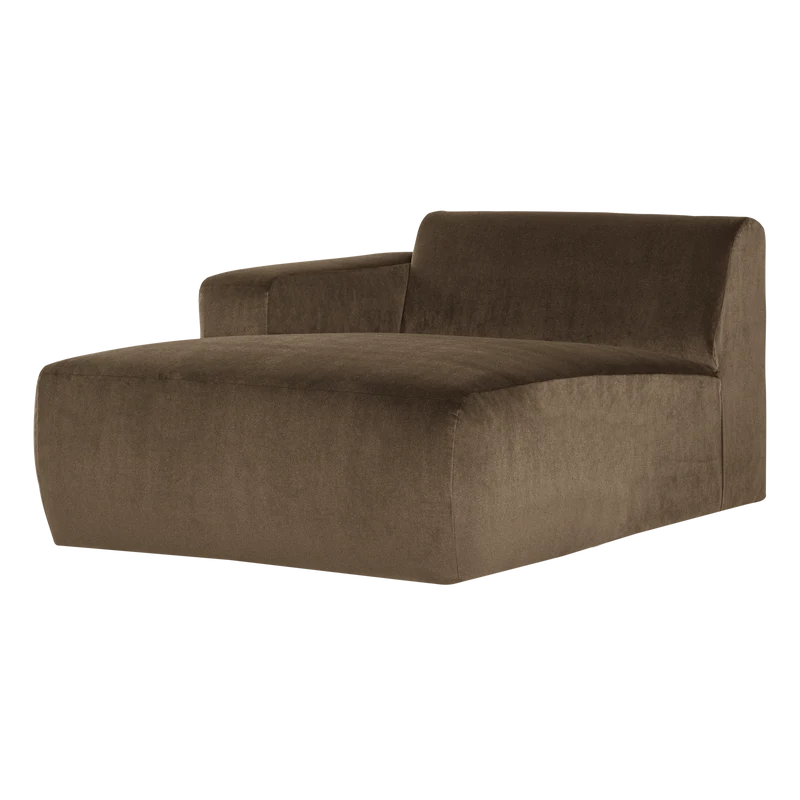 Mojo Base Chaise longue Element links Samt Taupe