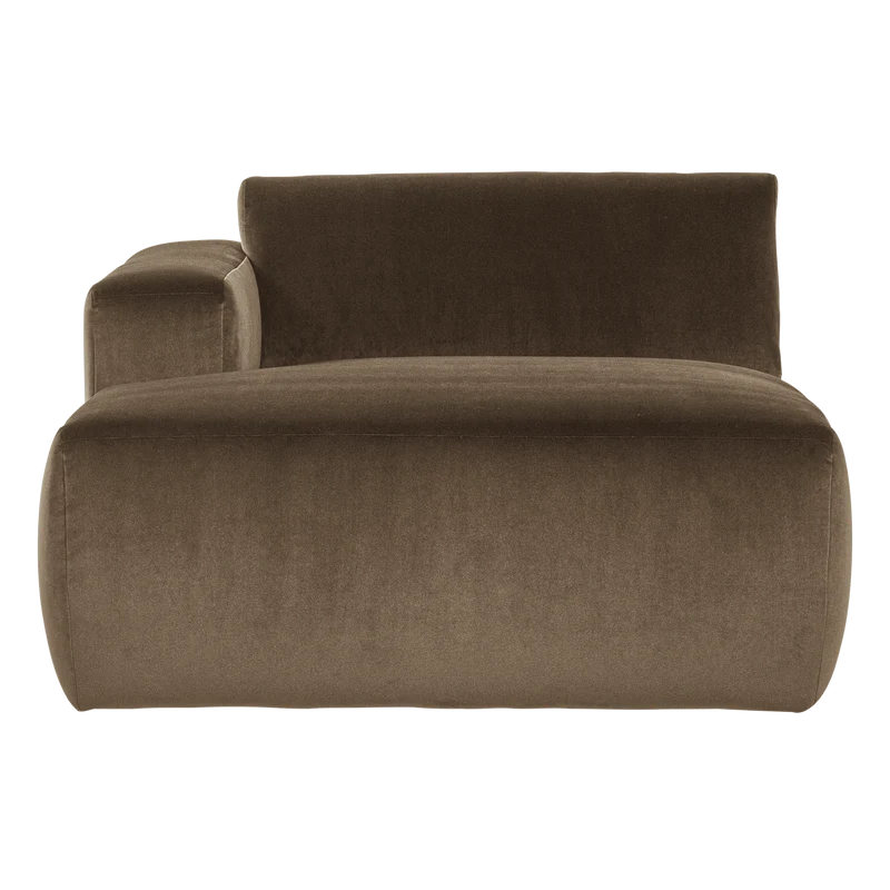 Mojo Base Chaise longue Element links Samt Taupe