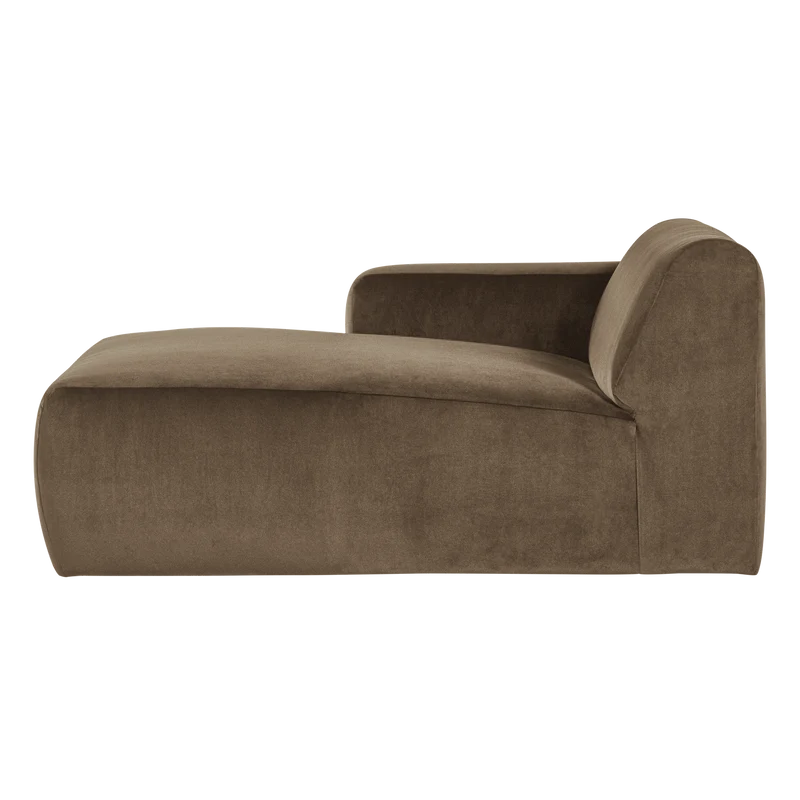Mojo Base Chaise longue Element links Samt Taupe