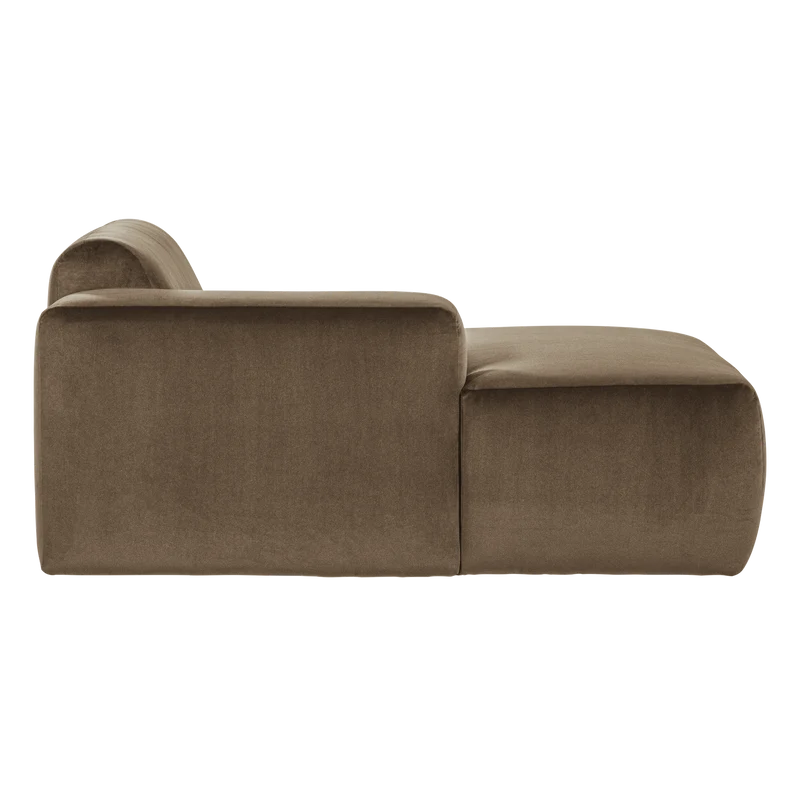 Mojo Base Chaise longue Element links Samt Taupe