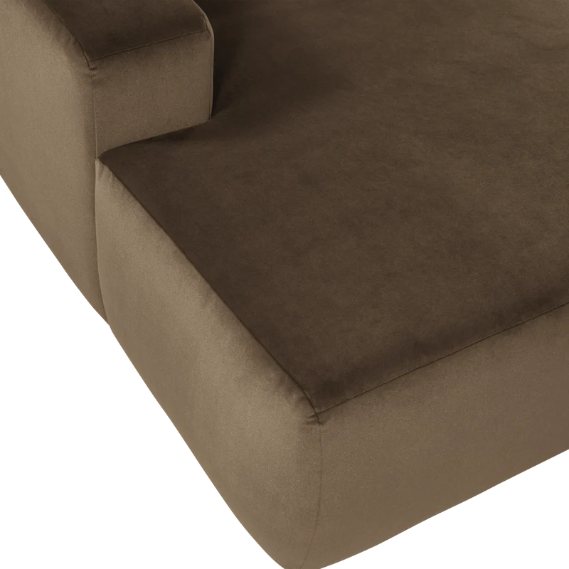 Mojo Base Chaise longue Element links Samt Taupe