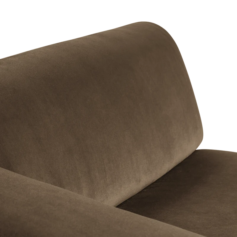 Mojo Base Chaise longue Element links Samt Taupe