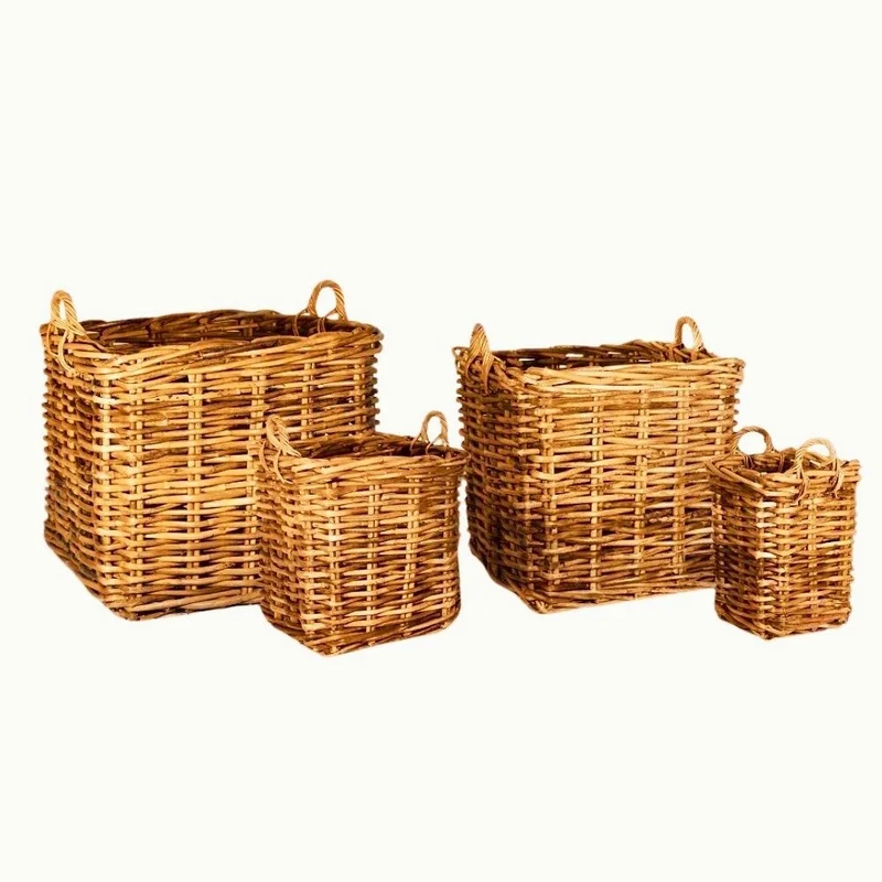 Dickes CL Rattan Korb CESTINO natural ca.60xH65cm Griffe Pflanzkorb