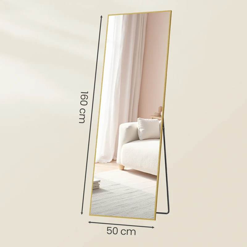 Standspiegel 160 x 50 cm - Bruchsicher Mit Aluminiumrahmen - Für Schlafzimmer