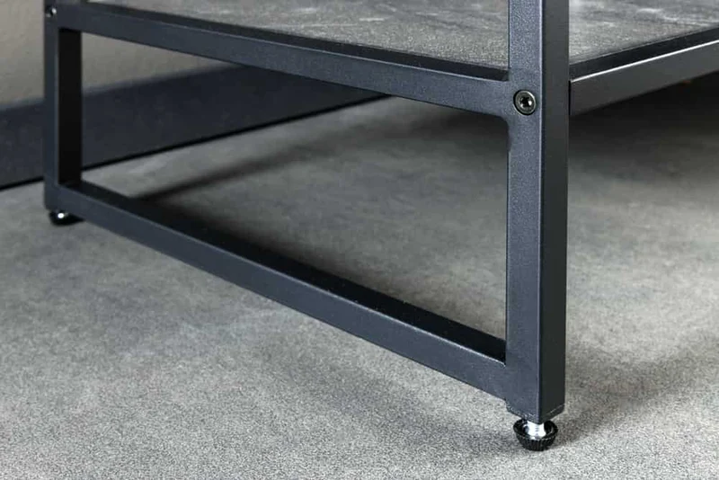 Modernes Regal STRIVE 120cm Marmor-Look Bücherregal Konsole Metall