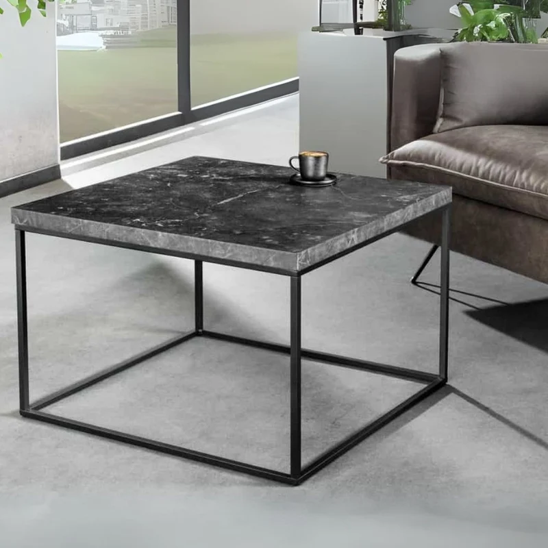 Design Couchtisch STRIVE 60cm Marmor-Look Beistelltisch