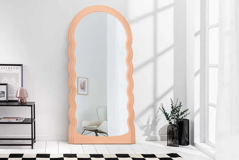Extravaganter Rundbogen Design Spiegel 160x80cm FORMOSA apricot