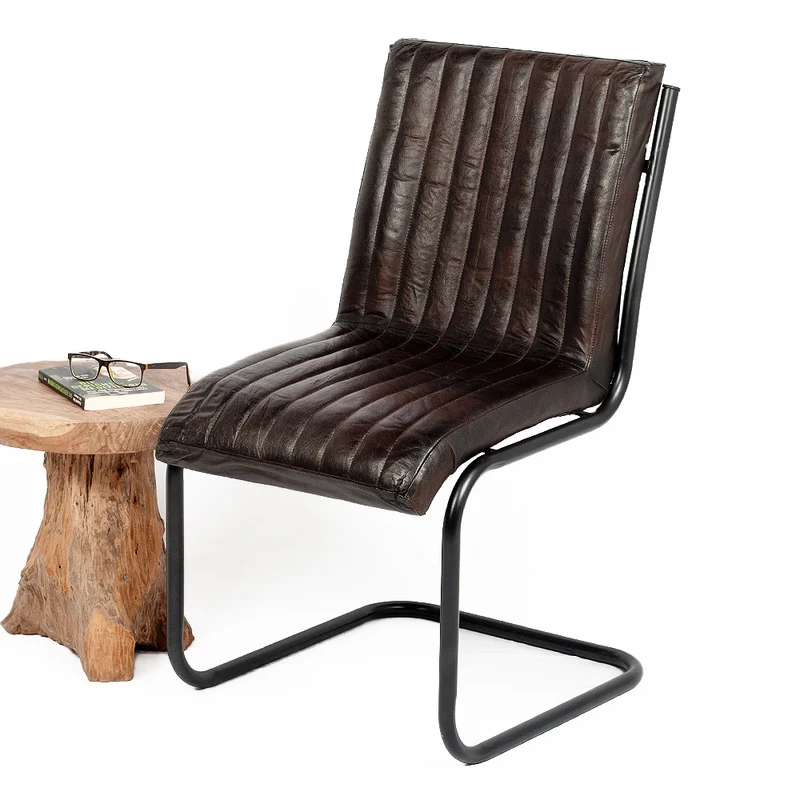 Leder Freischwinger HERO Dark-Brown-R (Leather-C)