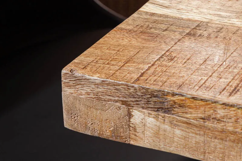 Industrie-Look Esstisch ARTE 140cm Mangoholz natural Eisengestell