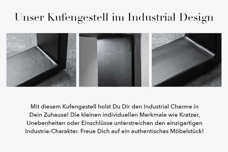 Industrie-Look Esstisch ARTE 140cm Mangoholz natural Eisengestell