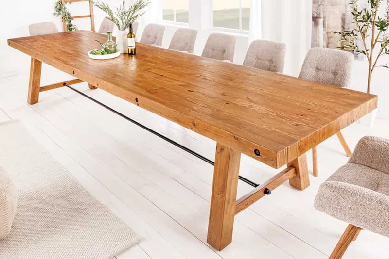 Massiver Esstisch DOMAINE 300cm natur recyceltes Pinienholz