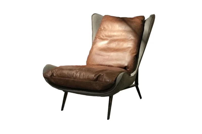 KAWOLA Sessel ERIO Cocktailsessel Vintage-Leder braun