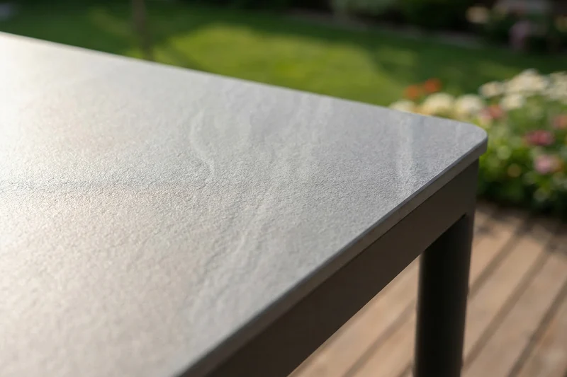 KAWOLA Gartentisch LONGA Outdoor Keramik dunkelgrau 180x90 cm