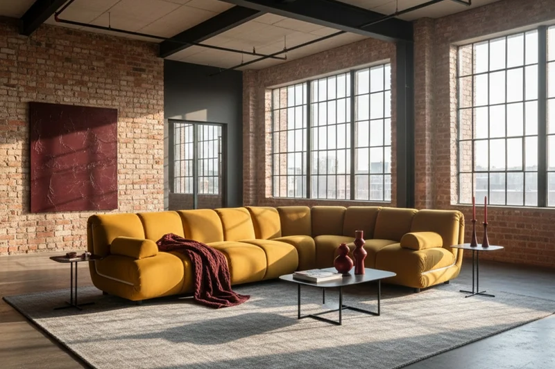 KAWOLA Modulsofa LAYLA Ecksofa 4 Module Velvet gelb