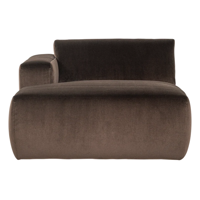 Mojo Base chaise longue element links samt Braun