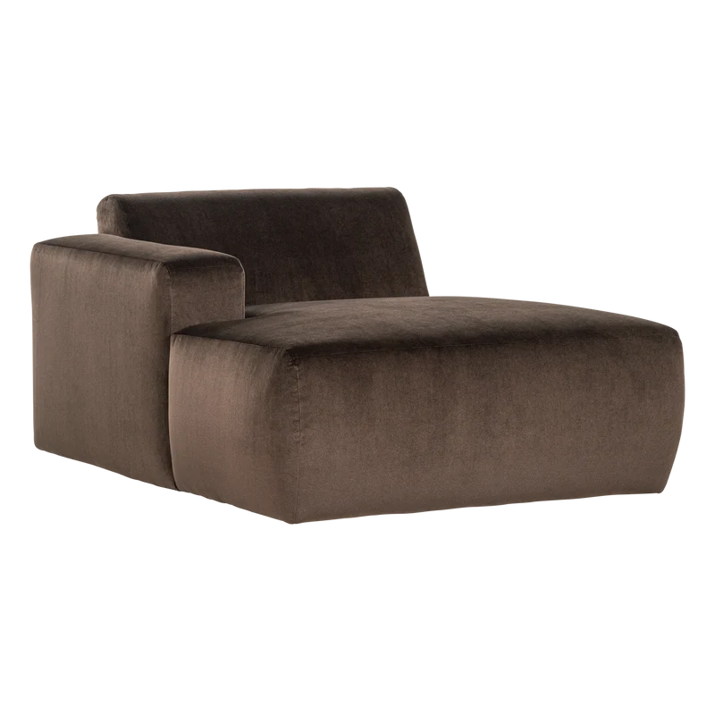 Mojo Base chaise longue element links samt Braun